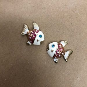 Betsey Johnson fish earrings